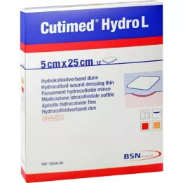 CUTIMED Hydro L Hydrokolloidverb.dünn 5x25 cm, 12 St
