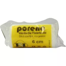 PORENA elast.Mullbinde 6 cm weiß m.Cello, 1 St
