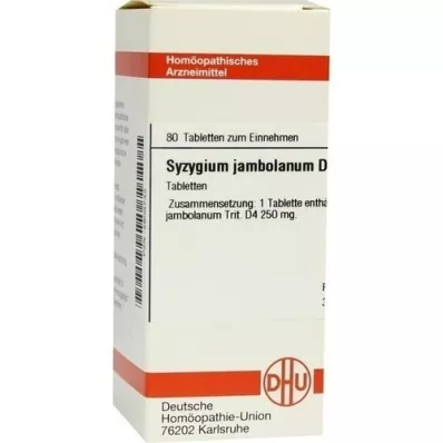 SYZYGIUM JAMBOLANUM D 4 Tabletten, 80 St