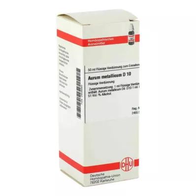 AURUM METALLICUM D 10 Dilution, 50 ml