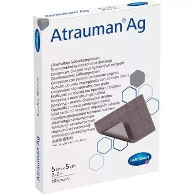 ATRAUMAN Ag 5x5 cm steril Kompressen, 10 St