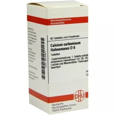 CALCIUM CARBONICUM Hahnemanni D 6 Tabletten, 80 St