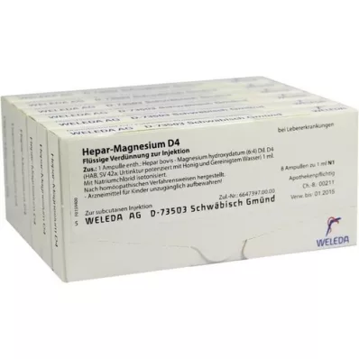 HEPAR MAGNESIUM D 4 Ampullen, 48X1 ml