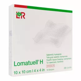 LOMATUELL H Salbentüll 10x10 cm steril, 10 St