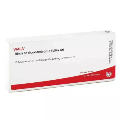 RHUS TOXICODENDRON E foliis D 6 Ampullen, 10X1 ml
