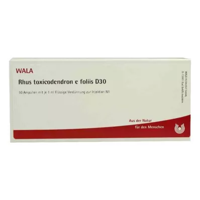 RHUS TOXICODENDRON E foliis D 30 Ampullen, 10X1 ml