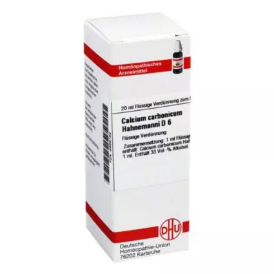 CALCIUM CARBONICUM Hahnemanni D 6 Dilution, 20 ml CALCIUM CARBONICUM Hahnemanni D 6 Dilution, 20 ml