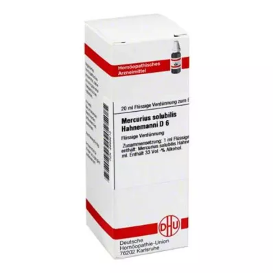 MERCURIUS SOLUBILIS Hahnemanni D 6 Dilution, 20 ml
