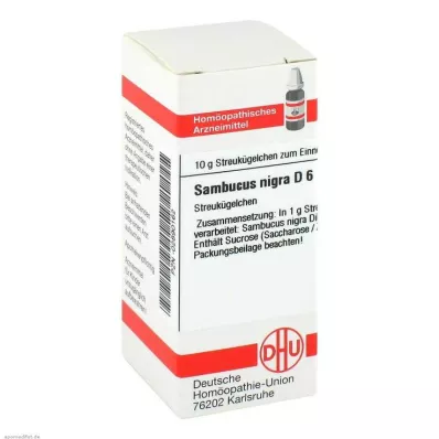 SAMBUCUS NIGRA D 6 Globuli, 10 g
