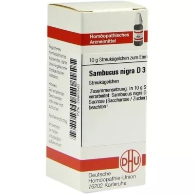 SAMBUCUS NIGRA D 3 Globuli, 10 g