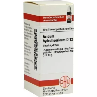 ACIDUM HYDROFLUORICUM D 12 Globuli, 10 g