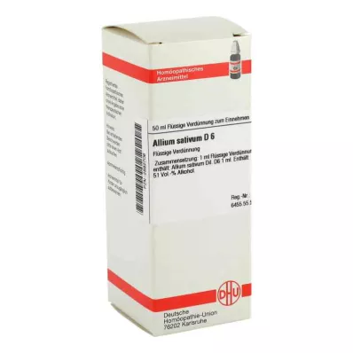 ALLIUM SATIVUM D 6 Dilution, 50 ml