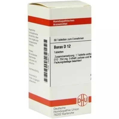 BORAX D 12 Tabletten, 80 St