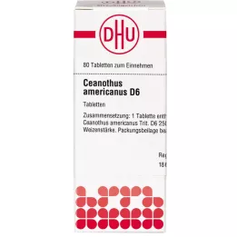 CEANOTHUS AMERICANUS D 6 Tabletten, 80 St