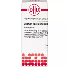 CUPRUM ACETICUM D 30 Globuli, 10 g