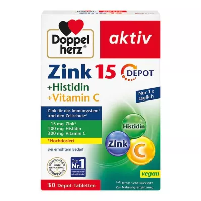 Doppelherz Zink + Histidin + Vitamin C Depot aktiv Tab, 30 St