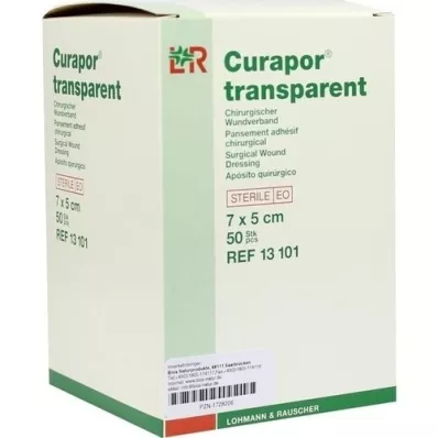 CURAPOR Wundverband steril transparent 5x7 cm, 50 St