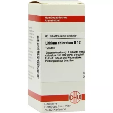 LITHIUM CHLORATUM D 12 Tabletten, 80 St