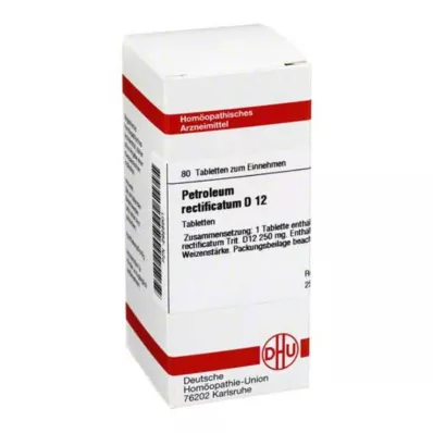 PETROLEUM RECTIFICATUM D 12 Tabletten, 80 St