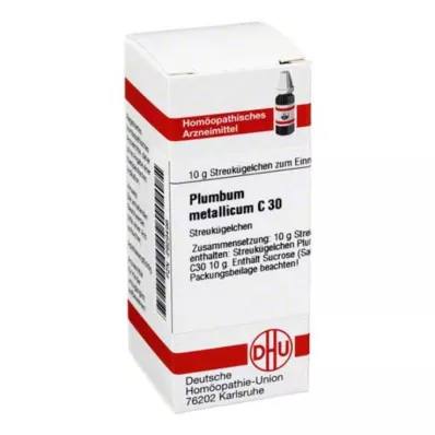 PLUMBUM METALLICUM C 30 Globuli, 10 g