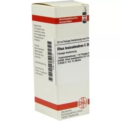 RHUS TOXICODENDRON C 30 Dilution, 20 ml