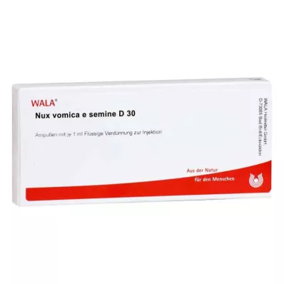 NUX VOMICA E semine D 30 Ampullen, 10X1 ml NUX VOMICA E semine D 30 Ampullen, 10X1 ml