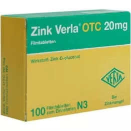 ZINK VERLA OTC 20 mg Filmtabletten, 100 St
