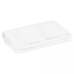 LÄTZCHEN Erw.Folie/Frottee weiß m.Auffangtasche, 1 St