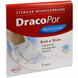 DRACOPOR waterproof Wundverband 8x10 cm steril, 5 St