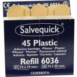 SALVEQUICK Pflasterstrips wasserfest Refill 6036, 45 St