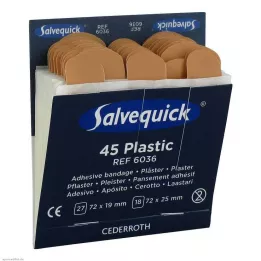 SALVEQUICK Pflasterstrips wasserfest Refill 6036, 45 St
