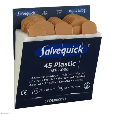 SALVEQUICK Pflasterstrips wasserfest Refill 6036, 45 St