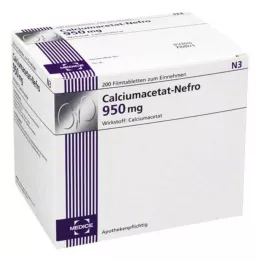 CALCIUMACETAT NEFRO 950 mg Filmtabletten, 200 St
