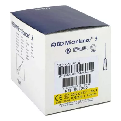 BD MICROLANCE Kanüle 20 G 1 1/2 0,9x40 mm, 100 St