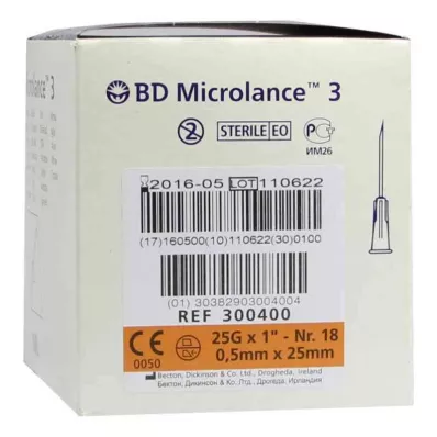 BD MICROLANCE Kanüle 25 G 1 0,5x25 mm, 100 St