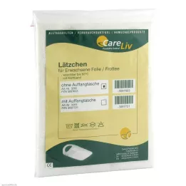 LÄTZCHEN Erw.Folie/Frottee weiß mit Klettband, 1 St
