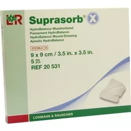 SUPRASORB X HydroBalance Wundverb.9x9 cm, 5 St