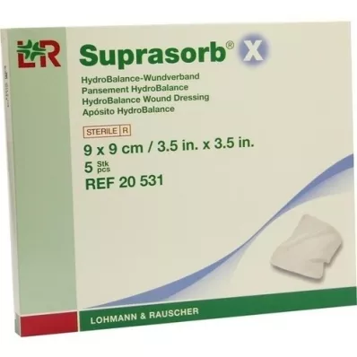 SUPRASORB X HydroBalance Wundverb.9x9 cm, 5 St