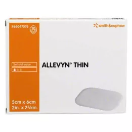 ALLEVYN Thin 5x6 cm dünne Wundauflage, 10 St
