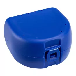 PROTHESEN ZAHNSPANGENBOX universal dunkelblau, 1 St