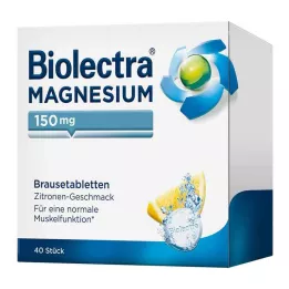 BIOLECTRA Magnesium 150 mg Zitrone Brausetabletten, 40 St