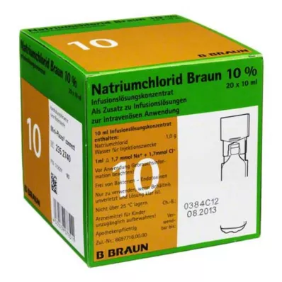 NATRIUMCHLORID 10% Braun MPC Infusionslsg.-Konz., 20X10 ml