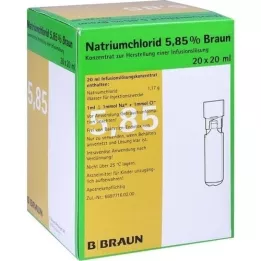 NATRIUMCHLORID 5,85% Braun MPC Infusionslsg.-Konz., 20X20 ml