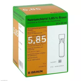 NATRIUMCHLORID 5,85% Braun MPC Infusionslsg.-Konz., 20X20 ml