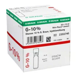 GLUCOSE 10% B.Braun Mini Plasco connect Inj.-Lsg., 20X10 ml