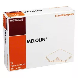MELOLIN 10x10 cm Wundauflagen steril, 10 St