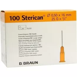 STERICAN Ins.Einm.Kan.0,5x16 mm, 100 St