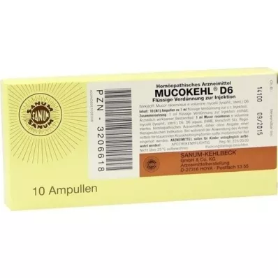 MUCOKEHL Ampullen D 6, 10X1 ml