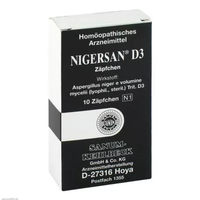 NIGERSAN D 3 Suppositorien, 10 St