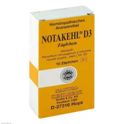 NOTAKEHL D 3 Suppositorien, 10 St